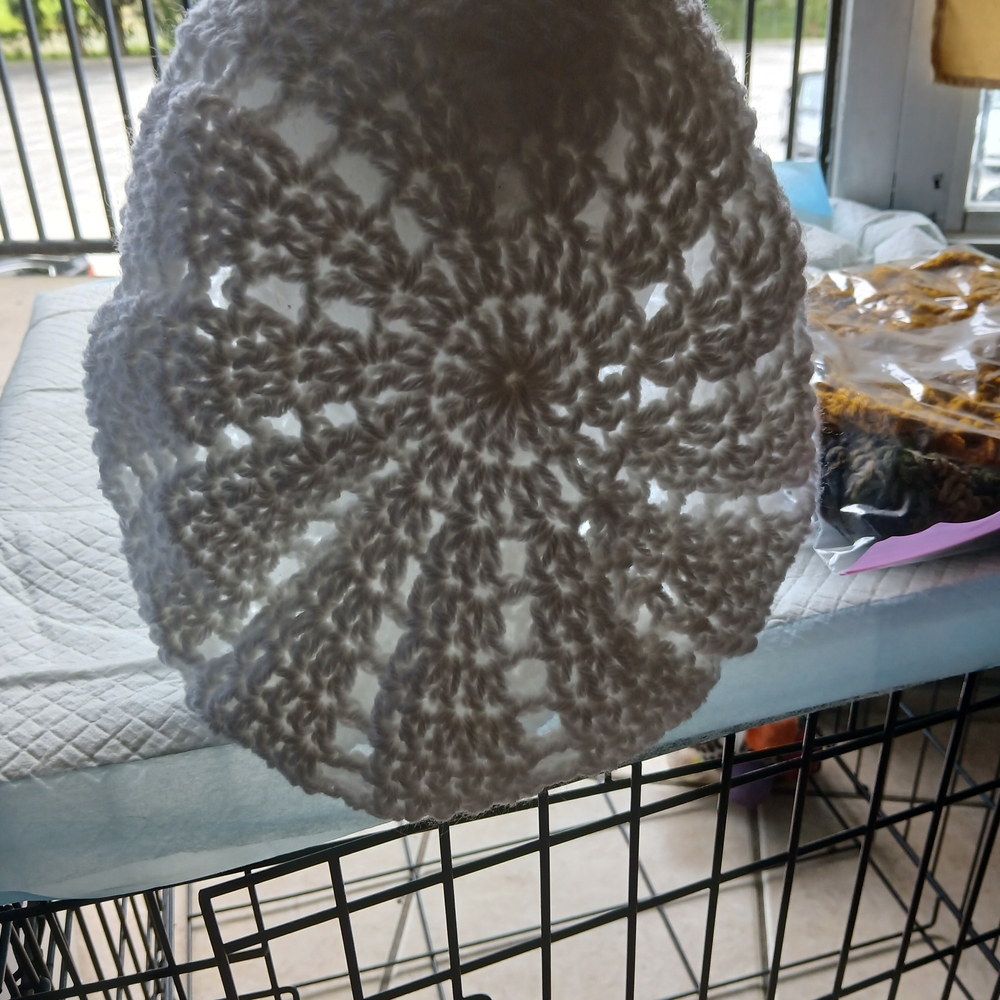 White CROCHET HAT